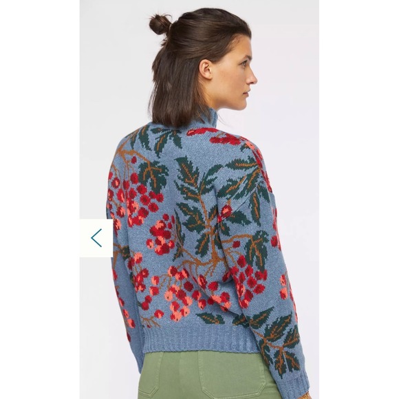 Cecilia Prado by Anthropologie Blossom Mock Neck Sweater Womens Medium Brazil - Picture 11 of 12